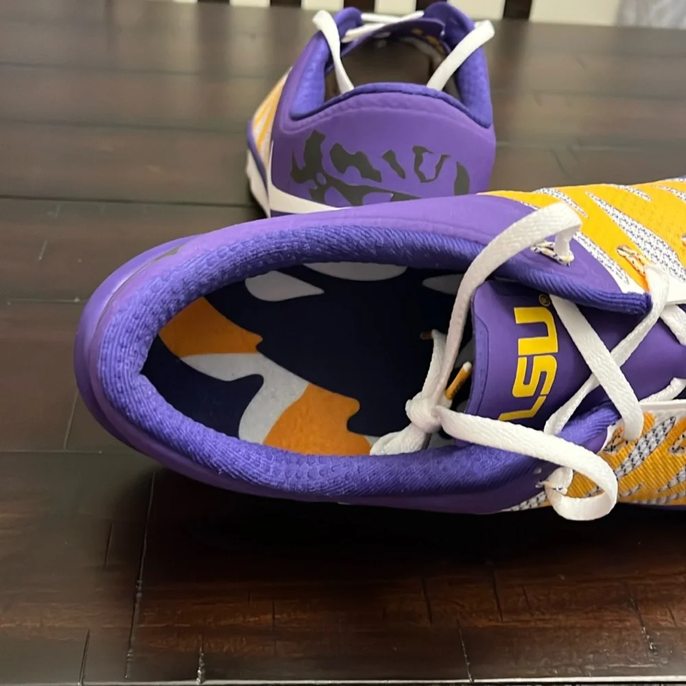 Nike Free Trainer 5.0 V6 AMP Louisiana LSU Tigers shoes sneaker 723939 571 sz 15